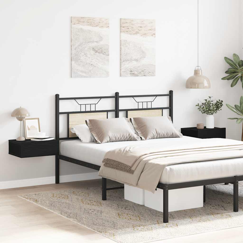 Floating Nightstands 40x30x15 cm Engineered Wood 2 pcs Black oak