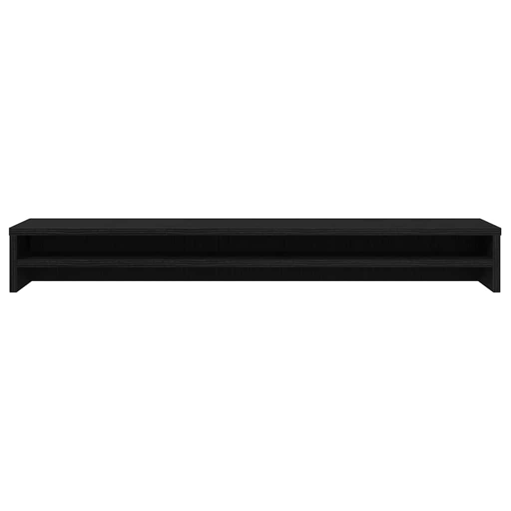 vidaXL Monitor Stand Black Oak 100x24x13 cm Engineered Wood 5