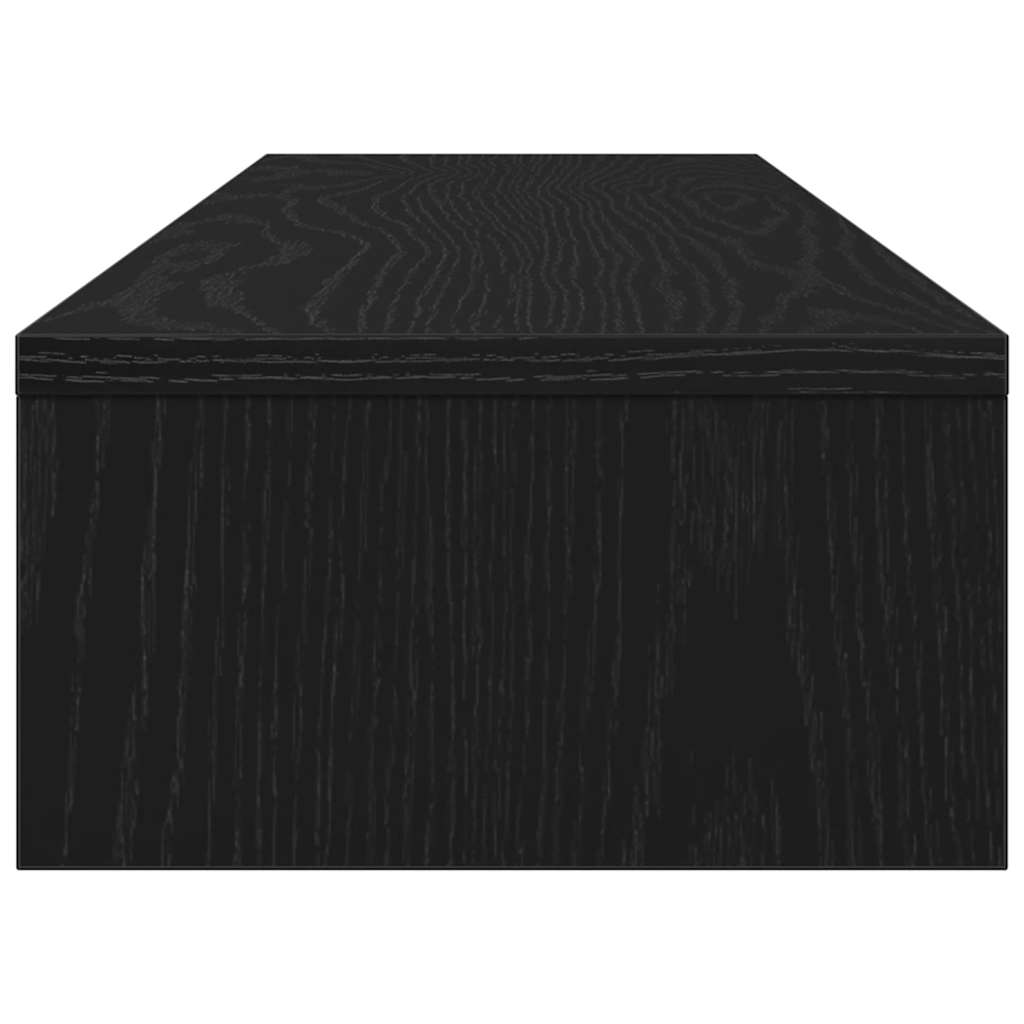 vidaXL Monitor Stand Black Oak 100x24x13 cm Engineered Wood 6