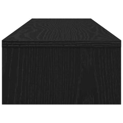 vidaXL Monitor Stand Black Oak 100x24x13 cm Engineered Wood 6