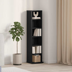 vidaXL CD Cabinet Black Oak 21x20x88 cm Engineered Wood 1