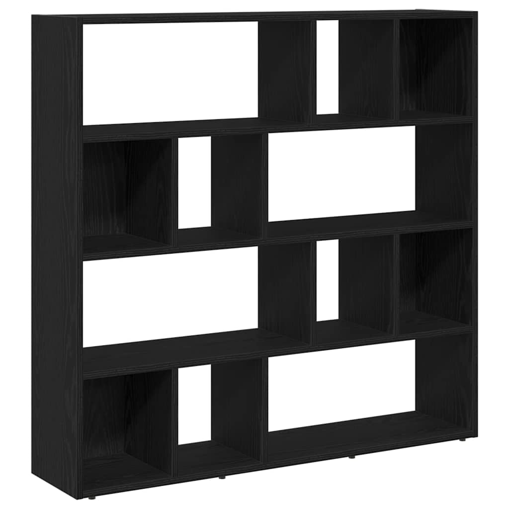 vidaXL Book Cabinet/Room Divider Black Oak 105x24x102 cm 2
