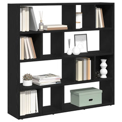 vidaXL Book Cabinet/Room Divider Black Oak 105x24x102 cm 4