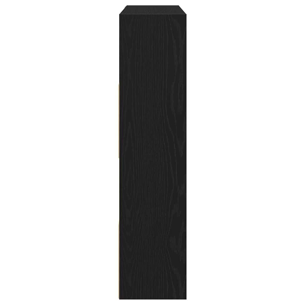 vidaXL Book Cabinet/Room Divider Black Oak 105x24x102 cm 6