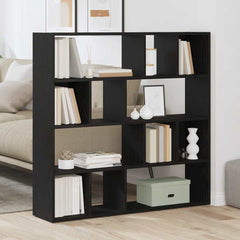 vidaXL Book Cabinet/Room Divider Black Oak 105x24x102 cm 1
