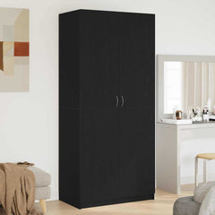 Wardrobe 90x52x200 cm Engineered Wood Black oak