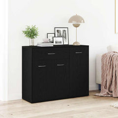 vidaXL Sideboard Black Oak 88x30x70 cm Engineered Wood 1