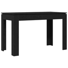 vidaXL Dining Table Black Oak 120x60x76 cm Engineered Wood 2