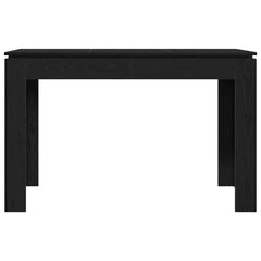 vidaXL Dining Table Black Oak 120x60x76 cm Engineered Wood 5