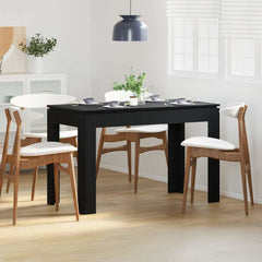 vidaXL Dining Table Black Oak 120x60x76 cm Engineered Wood 1