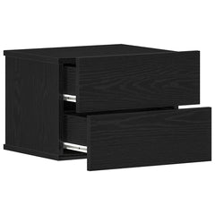 vidaXL Bedside Cabinet 2 pcs Black Oak 40 x 30 x 30 cm Engineered Wood 6