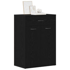 vidaXL Shoe Rack 60 x 35 x 84 cm Engineered Wood Black Oak 3