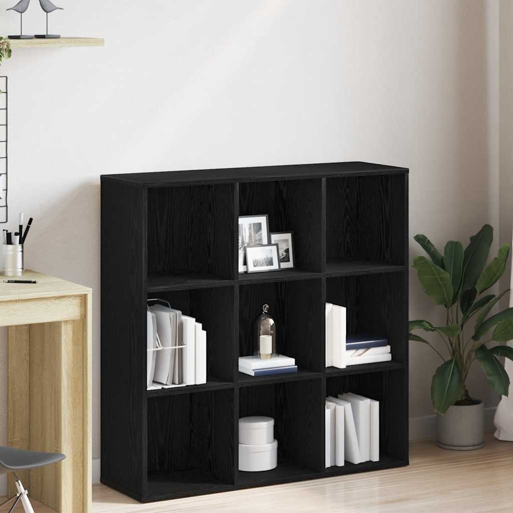 vidaXL Book Cabinet Black Oak 98x29x97.5 cm Engineered Wood 1