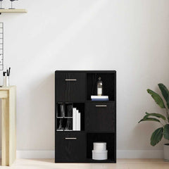 vidaXL Book Cabinet/Room Divider Black Oak 60.5x30x90cm Engineered Wood 3