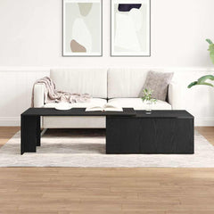 vidaXL Coffee Table Black Oak 150 x 50 x 35 cm Engineered Wood 1
