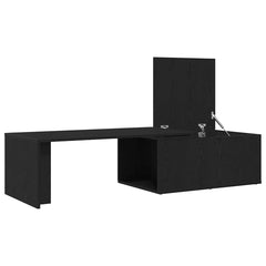 vidaXL Coffee Table Black Oak 150 x 50 x 35 cm Engineered Wood 5