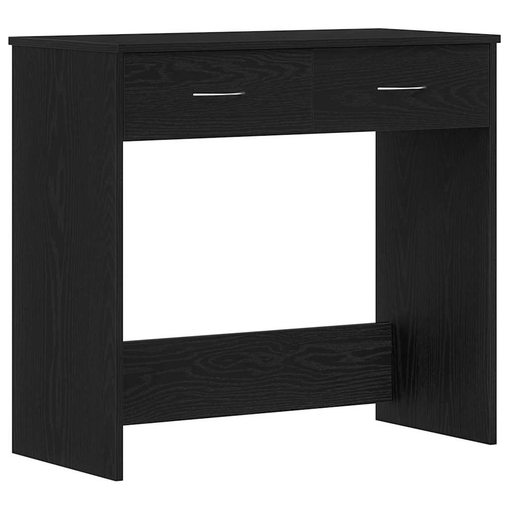 vidaXL Desk Black Oak Engineered Wood 80 x 40 x 75 cm 2