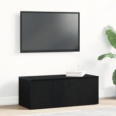 vidaXL TV Cabinet 80x34x30 cm Black Oak Engineered Wood 1