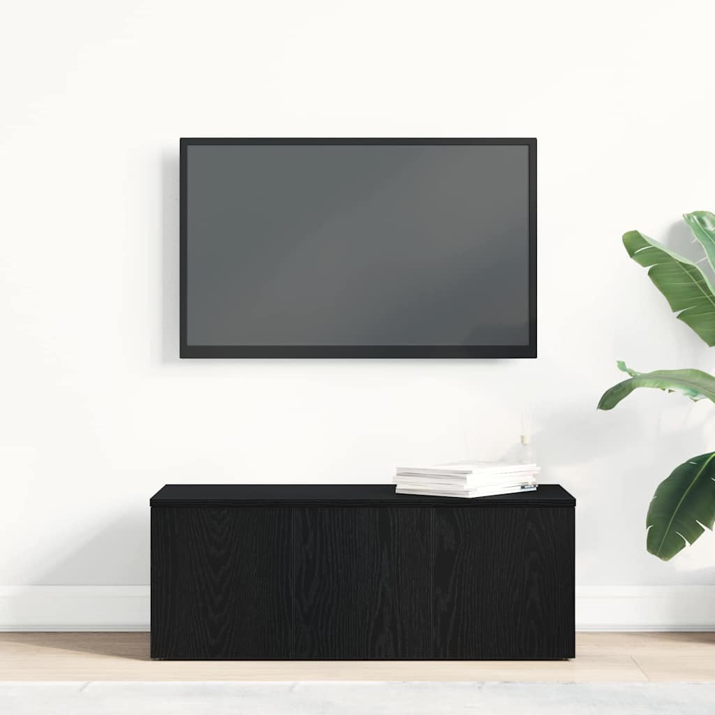 vidaXL TV Cabinet 80x34x30 cm Black Oak Engineered Wood 4
