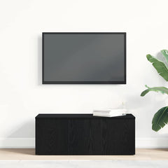 vidaXL TV Cabinet 80x34x30 cm Black Oak Engineered Wood 4
