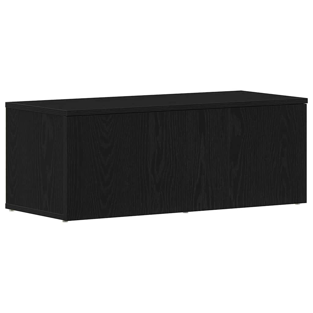 vidaXL TV Cabinet 80x34x30 cm Black Oak Engineered Wood 2