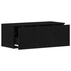 vidaXL TV Cabinet 80x34x30 cm Black Oak Engineered Wood 5