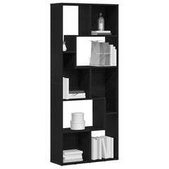 vidaXL Bookcase Black Oak 67x24x161 cm Engineered Wood 4