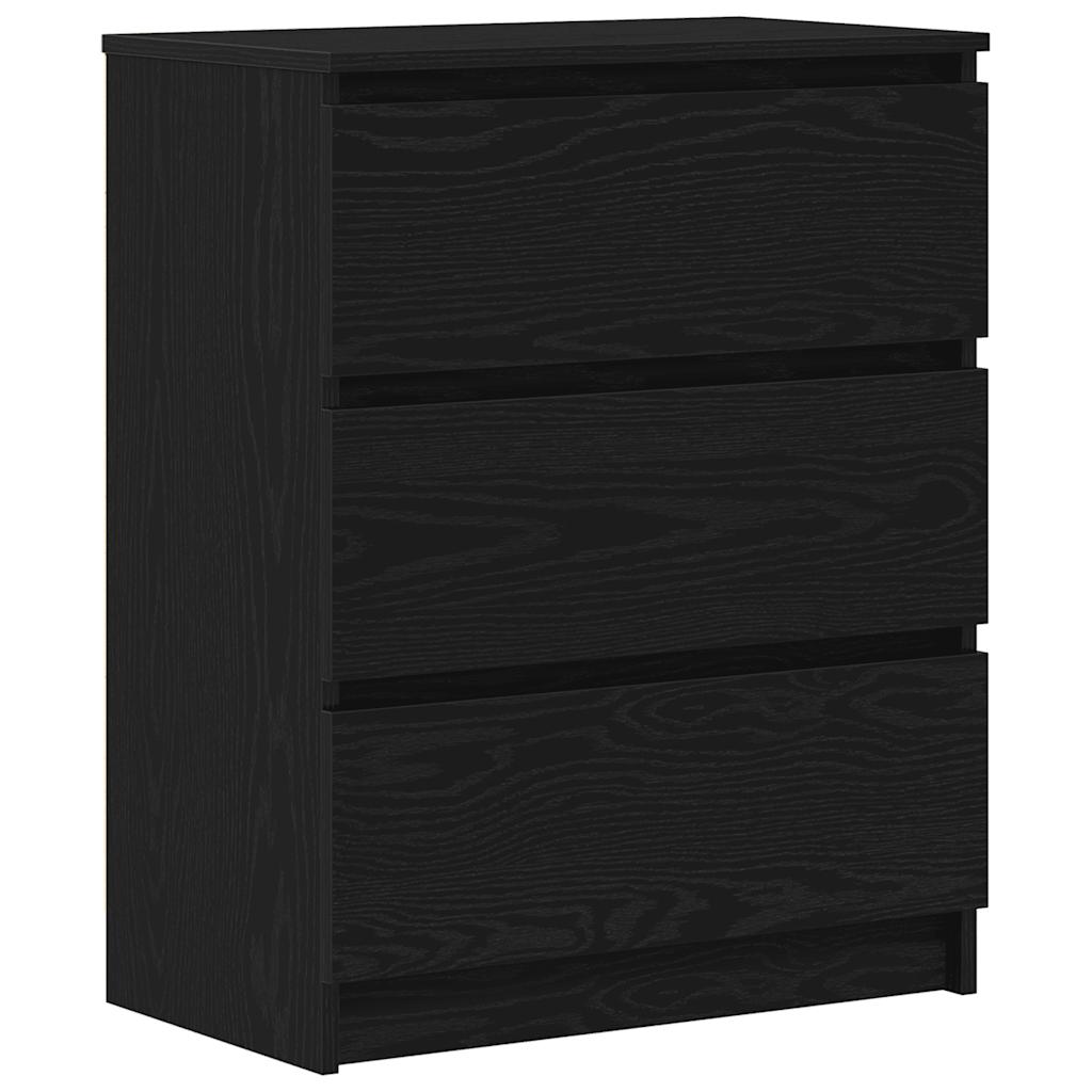 vidaXL Sideboard Black Oak 60x35x76 cm Engineered Wood 2