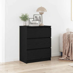 vidaXL Sideboard Black Oak 60x35x76 cm Engineered Wood 1