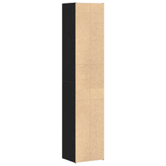vidaXL Book Cabinet 4-Tier 36 x 30 x 171 cm Engineered Wood Black Oak 6