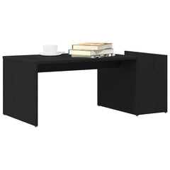 vidaXL Coffee Table Black Oak 90 x 45 x 35 cm Engineered Wood 3