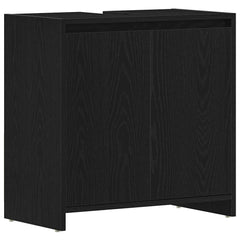 vidaXL Bathroom Cabinet Black Oak 60x33x61 cm Engineered Wood 2