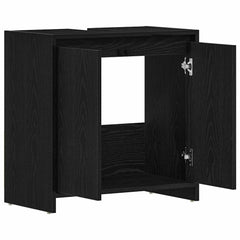 vidaXL Bathroom Cabinet Black Oak 60x33x61 cm Engineered Wood 5
