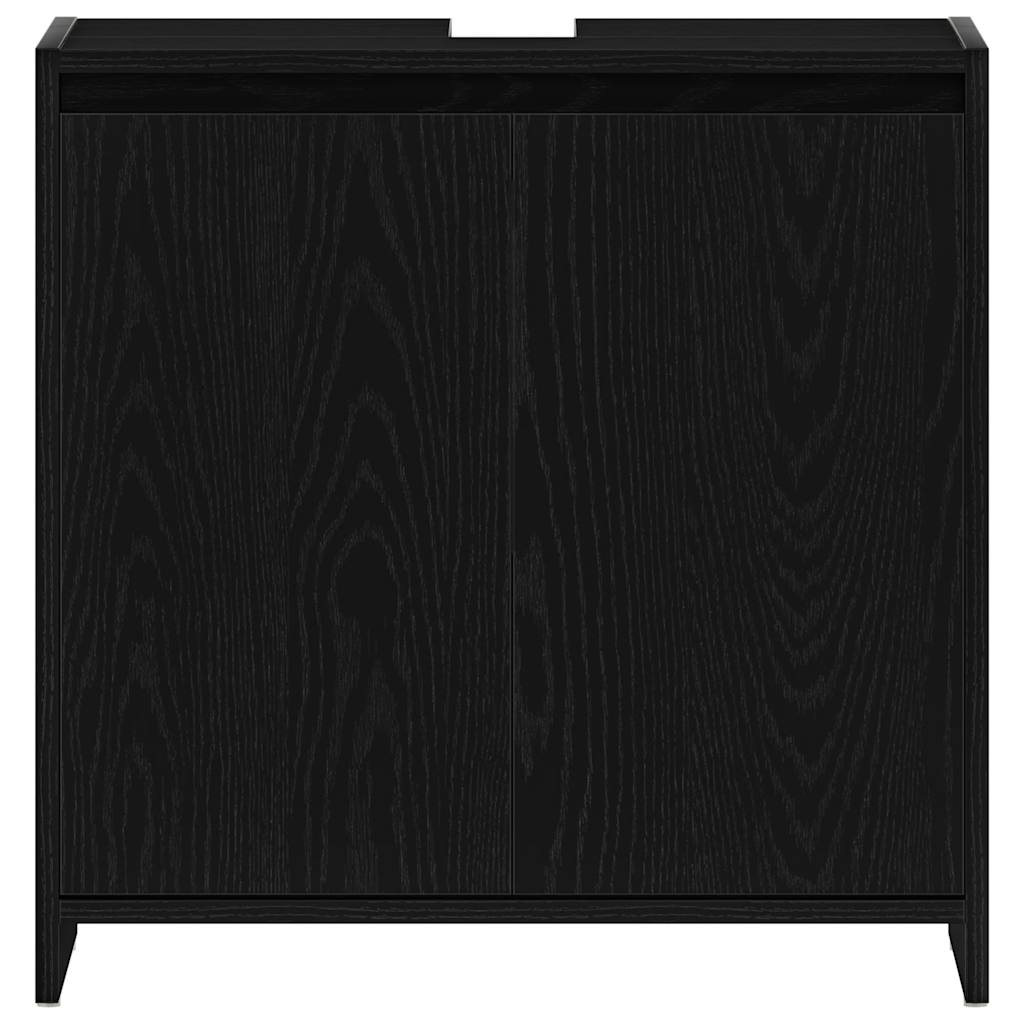 vidaXL Bathroom Cabinet Black Oak 60x33x61 cm Engineered Wood 6