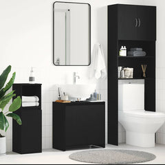 vidaXL Bathroom Cabinet Black Oak 60x33x61 cm Engineered Wood 1