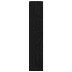 vidaXL Wall Shelf Black Oak 90x16x78 cm Engineered Wood 6