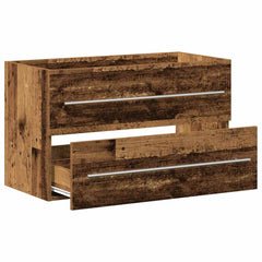 vidaXL Bathroom Sink Cabinet Old Wood 80x38.5x48 cm Engineered Wood 5