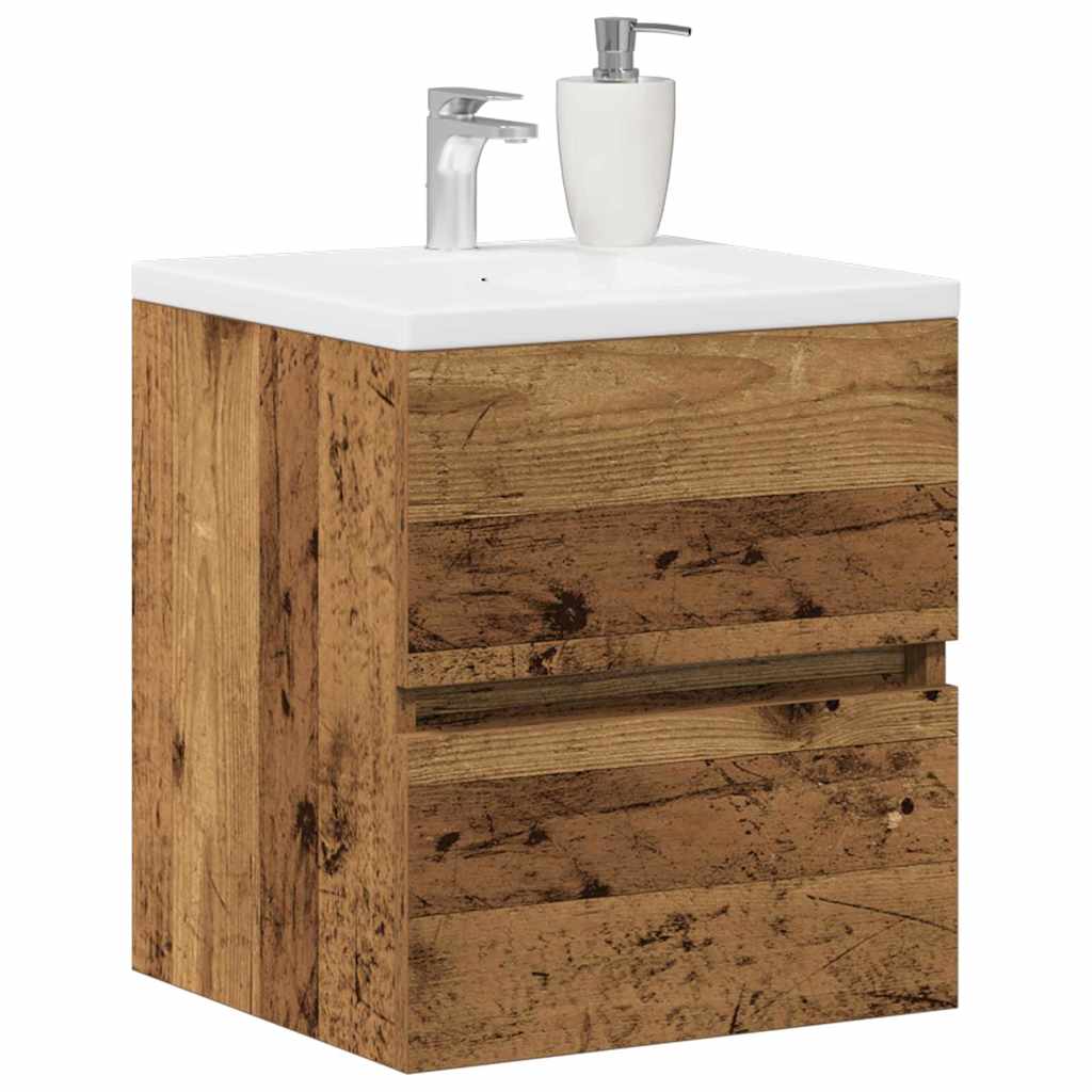 vidaXL Bathroom Cabinet Old Wood 41 x 38.5 x 45 cm Engineered Wood 3
