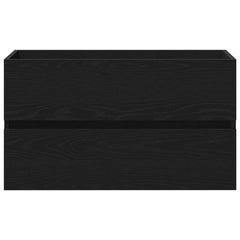 vidaXL Bathroom Cabinet Black Oak 80 x 38.5 x 45 cm Engineered Wood 6