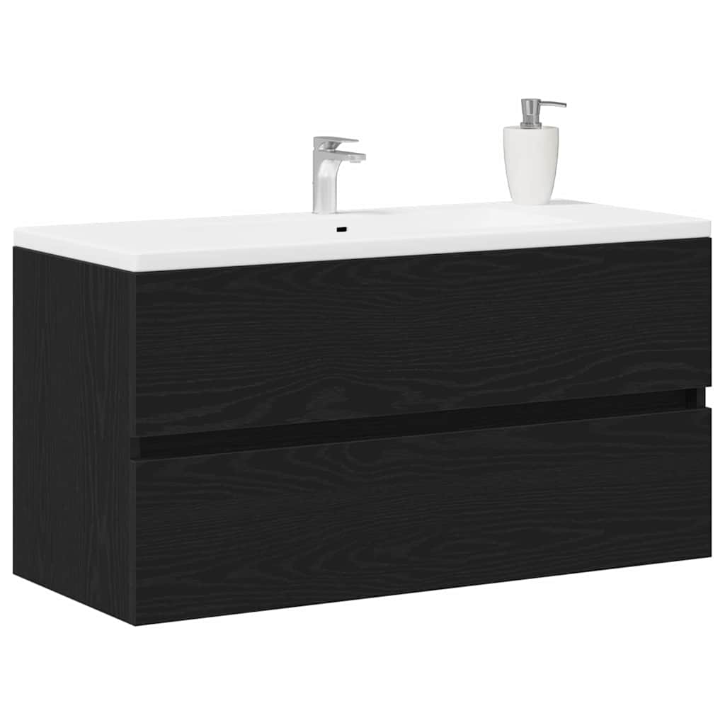Sink Cabinet 90x38,5x45 cm Engineered Wood 90 x 38.5 x 45 cm Black oak