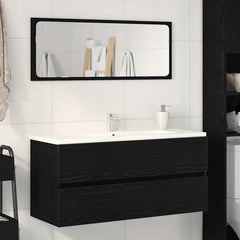 vidaXL Sink Cabinet Black Oak 100x38.5x45 cm Engineered Wood 1