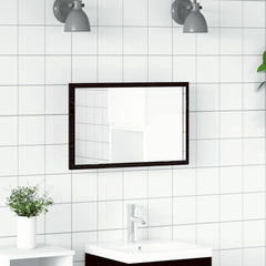 vidaXL Bathroom Mirror with LED Lights Black Oak 60x8.5x37 cm 4