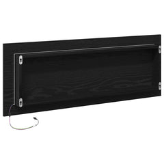 vidaXL LED Bathroom Mirror Black Oak 100 x 8.5 x 37 cm Glass 6