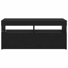 vidaXL TV Cabinet 90 x 35 x 40 cm Black Oak Engineered Wood 6