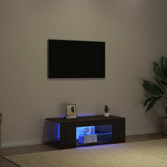 vidaXL TV Cabinet 90 x 39 x 30 cm Black Oak Engineered Wood 5