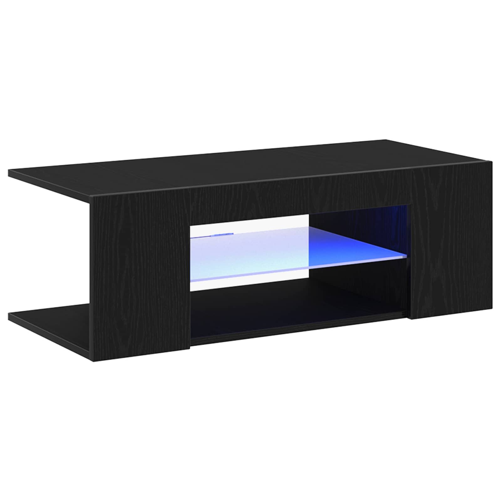 vidaXL TV Cabinet 90 x 39 x 30 cm Black Oak Engineered Wood 2