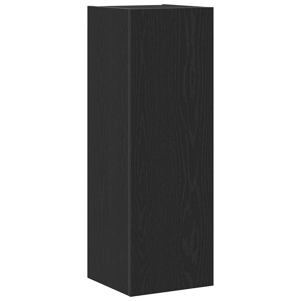 vidaXL Wall TV Cabinet 30.5 x 30 x 90 cm Black Oak Engineered Wood 2