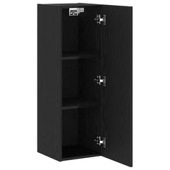 vidaXL Wall TV Cabinet 30.5 x 30 x 90 cm Black Oak Engineered Wood 5