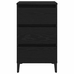 vidaXL Bedside Cabinet Black Oak 40 x 35 x 69 cm Engineered Wood 6