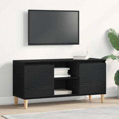 vidaXL TV Cabinet 102 x 35 x 50 cm Black Oak Engineered Wood 1